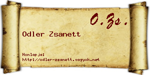 Odler Zsanett névjegykártya