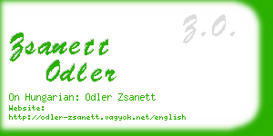 zsanett odler business card